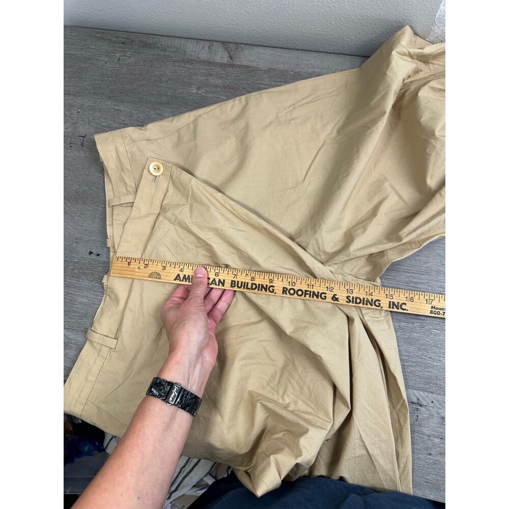 COS Asymmetric Wrap Trousers Beige 100% Pima Cotton Wide Legs 10 - Picture 9 of 12